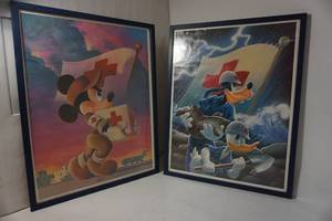lot 87 image: Vintage Disney Red Cross Posters Sold as Souvenirs at Disney Parks in 1992.