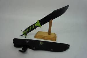 lot 141 image: Unique Swords Knives Machetes Knife Sets for the Collector Hunter-Fixed Knife 7 12 Inch Blade with Sheath