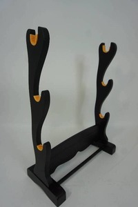 lot 149 image: 3 Tier Display Stand Lacquered Holder Samurai Ninja Katana Japanese Kendo Sword...