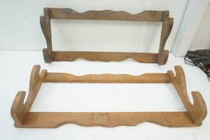 lot 8 image: 2 wood gun racks