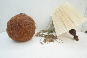 lot 21 image: vintage hanging light fixtures