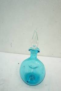 lot 53 image: aqua glass decanter