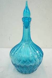 lot 54 image: aqua glass decanter