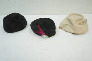 lot 96 image: 3 Vintage Women Hats