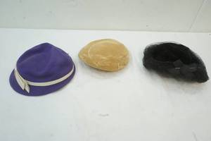 lot 97 image: 3 Vintage Women Hats