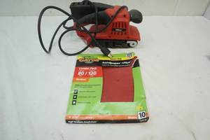lot 220 image: Hyper Tough Belt Sander with Sand Paper