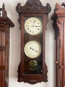 New Haven Double Dial Calendar Clock