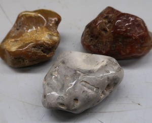 3 UNIQUE POLISHED AGATES