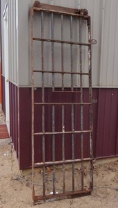RARE FIND VINTAGE  ANTIQUE JAIL HOUSE DOOR.