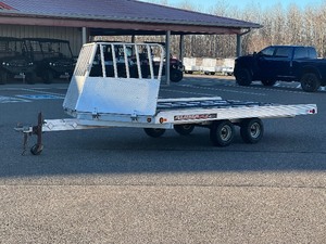 PRE-OWNED 2013 ALUMA 8614 3-PLACE OPEN SNOWMOBILE TRAILER