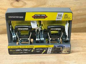 SMARTSTRAPS Pack of 2- 20 ft Commercial Ratchet Tie Downs