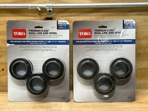 TORO Lot of 2 Packs of- 0.080 in. 60V 13 in. and 15 in. Flex-Force Trimmers Replacement Spool (3 Per Pack)