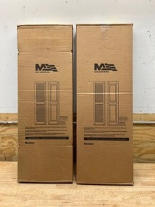 BUILDERS EDGE Lot of 2 Packs of- 14.75 in. x 43 in. Raised Panel Vinyl Exterior Shutters in Black (2 Per Pack)