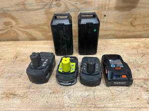 Lot of 6 Batteries by ECHO, RIGID & RYOBI