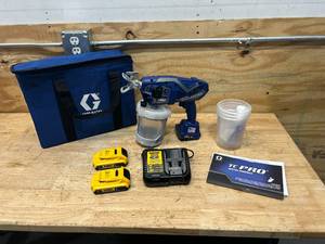 GRACO Handheld TC Pro Cordless Airless Paint Sprayer with 2 Batteries and a Charger (112023292)