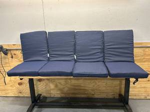 HAMPTON BAY Lot of 4-  21 in. x 24 in. Midnight Outdoor High Back Dining Chair Cushions