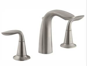 KOHLER Refinia 8 in. Widespread 2-Handle Bathroom Sink Faucet in Brushed Nickel