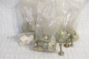 lot 14 image: Set of 120 Yellow Zinc Swivel Casters