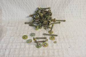 lot 30 image: Set of 36 Yellow Zinc Swivel Casters- 516 x 3-12