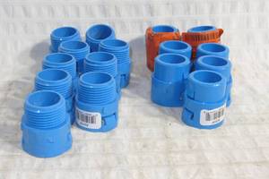 lot 86 image: Set of 16 Carlon 1 in. Snap-in and Threaded Adapters