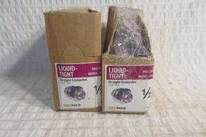 lot 88 image: 2 Boxes (15 Count) RACO 12 in. Uninsulated Liquid-Tight Connector, 1-Pack