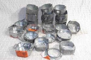 lot 89 image: Set of 24 Octagonal 4 Boxes w 4 Pan Boxes and Extensions and Mud Rings