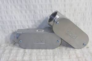 lot 101 image: Set of 2 Halex 1-12 in. Rigid Service Entrance Ell