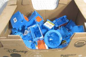 lot 104 image: Apple Box of Miscellaneous Residential Remodel Boxes