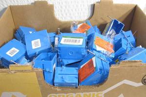 lot 109 image: Apple Box Full of Residential Single Gang Nail On Boxes
