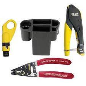 lot 50 image: Klein Tools Coax Cable Installation Tool Set with Hip Pouch