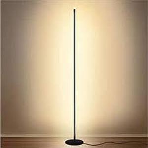 lot 72 image: Modern Led Standing Corner Lamp Black Decor Contemporary Metal Floor Lamp