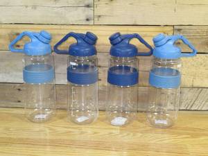 lot 80 image: Set of 4 Blue Water Jugs-BabyNavy Blue