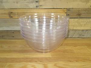 lot 84 image: Set of 7 Plastic Punch Bowls-8 Quart