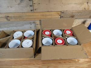 lot 138 image: Lot of TEN 16 oz Christmas CoffeeHot Chocolate Mugs