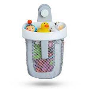 lot 102 image: TWO Munchkin Super Scoop Bath Toy Organizer And Storage - Gray