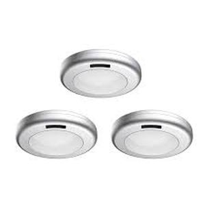 lot 129 image: Commercial Electric 3-Light LED Puck Light Kit