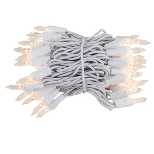 lot 143 image: Two Sets Commercial 150 Clear Christmas Mini Lights, 6 Spacing, White Wire
