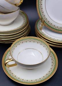 lot 21 image: Tea Time - C. Ahrenfeldt Limoges Biarritiz Depose