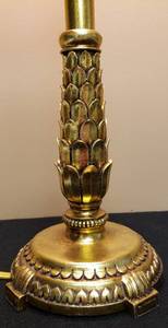 lot 87 image: Lovely Gold Color Lamp w Shade
