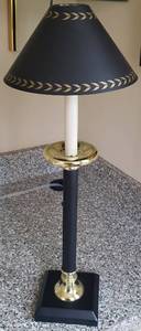 lot 65 image: Sweet Little Gold & Black Lamp with Black Metal Shade