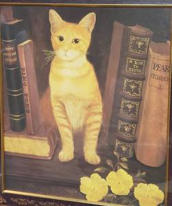 lot 59 image: Art - Library Cat from The Bombay Company