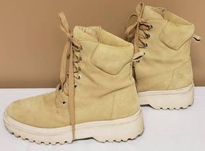 lot 93 image: Boots - By Lisa Vicky - Tan Suede - Ladies Size 9 12M