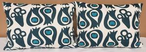 lot 24 image: Pair of Down Filled Decorative Pillows Made by Balanced Design
