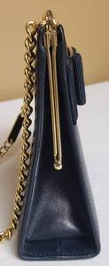lot 103 image: Salvatore Ferragamo Small Blue Purse wGold Accents