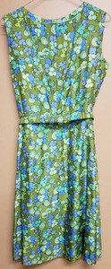 lot 119 image: Vintage Colorful Sleeveless Dress wBelt