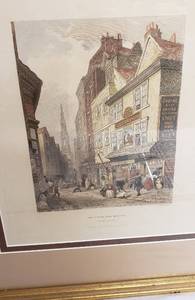 lot 136 image: Framed Vintage Engraving, The Cock and the Magpie