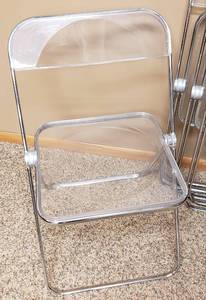 lot 9 image: Anonima Castelli - Plia Chair, Contemporary Folding Chairs - Lot of Four