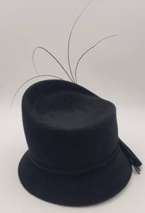 lot 214 image: Neiman Marcus Black 100% Fur Felt Hat