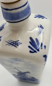 lot 224 image: Delft Blue Windmill Jug with Cork Stopper