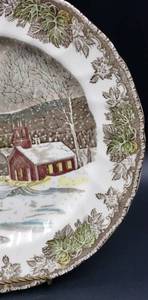 lot 287 image: Johnson Bros THE FRIENDLY VILLAGE The School House - Luncheon plates-9 58  - Lot of 10